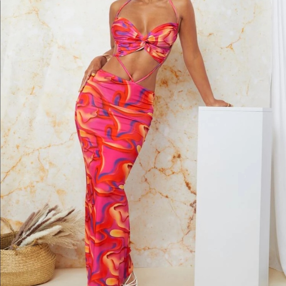 SHEIN Twist Front Tied Backless Bodycon Dress - Size L (8/10)